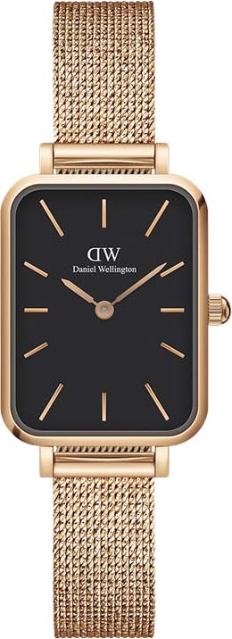 Наручные часы Daniel Wellington Quadro 20X26 Pressed Melrose RG Black